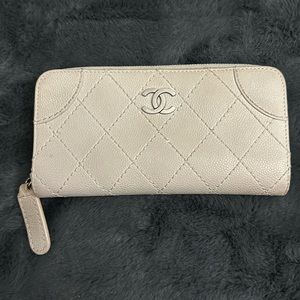 Authentic CHANEL long zippy wallet